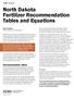 North Dakota Fertilizer Recommendation Tables and Equations