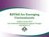 RDT&E for Emerging Contaminants. Andrea Leeson, Ph.D. Environmental Restoration Program Manager SERDP/ESTCP