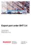 Export port order BHT 3.4