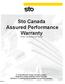 Sto Canada Assured Performance Warranty Protect Your Building and Yourself