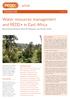 Water resources management and REDD+ in East Africa