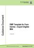 Guidance Document. RMP Template for Farm Dairies Export Eligible Milk. 11 December 2015