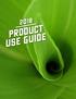 2018 PRODUCT USE GUIDE 1
