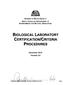 NORTH CAROLINA DIVISION OF WATER QUALITY BIOLOGICAL LABORATORY CERTIFICATION/CRITERIA PROCEDURES DOCUMENT