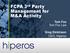 FCPA 3 rd Party Management for M&A Activity
