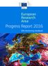 European Research Area. Progress Report ERA Monitoring Handbook EUR EN. Research and Innovation