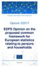 EDPS Opinion on the proposed common framework for European statistics relating to persons and households