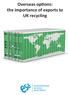 Overseas options: the importance of exports to UK recycling