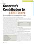 Concrete s Contribution to LEED 2009