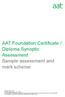 AAT Foundation Certificate / Diploma Synoptic Assessment Sample assessment and mark scheme
