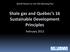 Shale gas and Québec s 16 Sustainable Development Principles