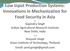 Low Input Production Systems: Innovations in Mechanization for Food Security in Asia