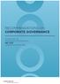 RECOMMENDATIONS ON CORPORATE GOVERNANCE. COMMITTEE ON CORPORATE GOVERNANCE MAY 2013 Updated November 2014