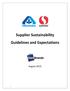 Supplier Sustainability Guidelines and Expectations