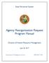 Agency Reorganization Request Program Manual