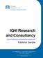IQ4I Research. and Consultancy.  Research and Consultancy v4023/ Publisher Sample