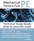 THERMAL & FLUIDS TECHNICAL STUDY GUIDE HOW TO PASS THE PE EXAM. Table of Contents