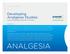 ANALGESIA. Developing Analgesia Studies: Use of Placebo Control in the EU ABSTRACT