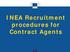 INEA Recruitment procedures for Contract Agents