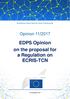 EDPS Opinion on the proposal for a Regulation on ECRIS-TCN