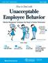 Unacceptable Employee Behavior