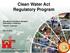 Clean Water Act Regulatory Program