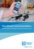Handheld Instrumentation PORTABLE REFRACTOMETERS & APPLICATION SPECIFIC TEST KITS