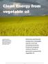 Clean Energy from vegetable oil