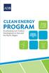 Clean Energy. Program. Accelerating Low-Carbon Development in Asia and the Pacific Region