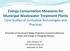 Energy Conservation Measures for Municipal Wastewater Treatment Plants Case Studies of Innovative Technologies and Practices