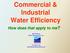 Commercial & Industrial Water Efficiency