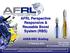 AFRL Perspective Responsive & Reusable Boost System (RBS)