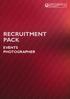 Recruitment Pack. events photographer