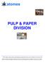 PULP & PAPER DIVISION