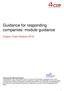 Guidance for responding companies: module guidance
