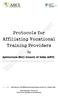 Protocols for Affiliating Vocational Training Providers