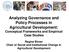 Analyzing Governance and Policy Processes in Agricultural Development: Conceptual Frameworks and Empirical Case Studies