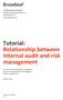 Tutorial: Relationship between internal audit and risk management