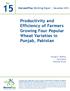 Productivity and Efficiency of Farmers Growing Four Popular Wheat Varieties in Punjab, Pakistan