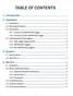 TABLE OF CONTENTS. 3.1 Specifications About EC