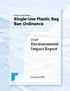 County of Santa Barbara Single-Use Plastic Bag Ban Ordinance. Draft Environmental Impact Report