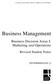 Business Management. Business Decision Areas I: Marketing and Operations. Revised Student Notes [INTERMEDIATE 2]