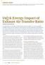 IAQ & Energy Impact of Exhaust Air Transfer Ratio