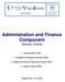 Administration and Finance Component Service Charter