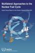 Multilateral Approaches to the Nuclear Fuel Cycle. Expert Group Report to the Director General of the IAEA