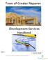 Town of Greater Napanee. Development Services Handbook. Town of Greater Napanee Development Services Department