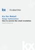 Kx for Retail. Range Optimization. How to survive the retail revolution. Thomas Hill, SVP Retail Services