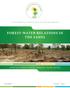 FOREST-WATER RELATIONS IN THE SAHEL
