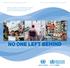 NO ONE LEFT BEHIND ENSURING EQUITABLE ACCESS TO WATER AND SANITATION