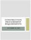 CONSTRUCTION PROCUREMENT REQUIREMENTS